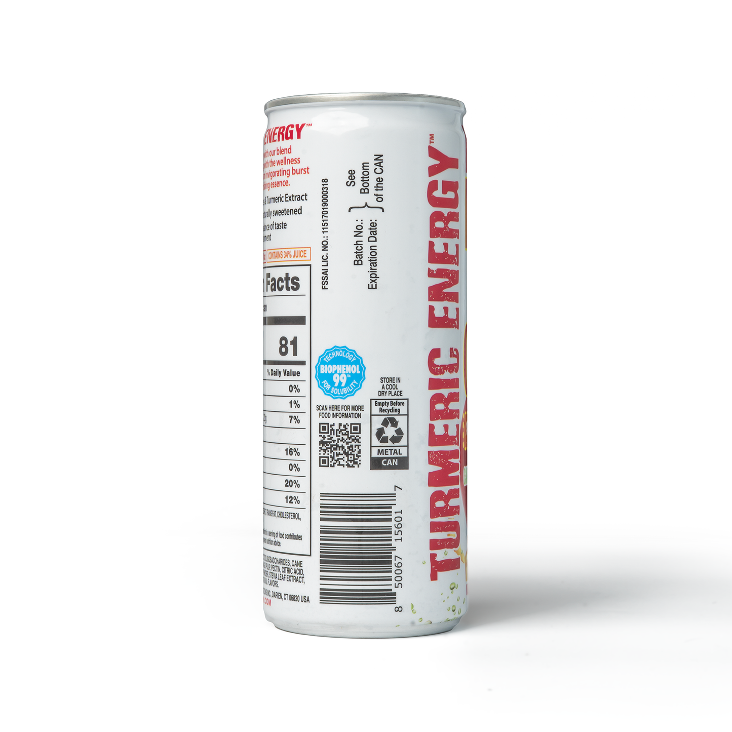 Mango-Peach-Orange (Can) Carbonated Beverage