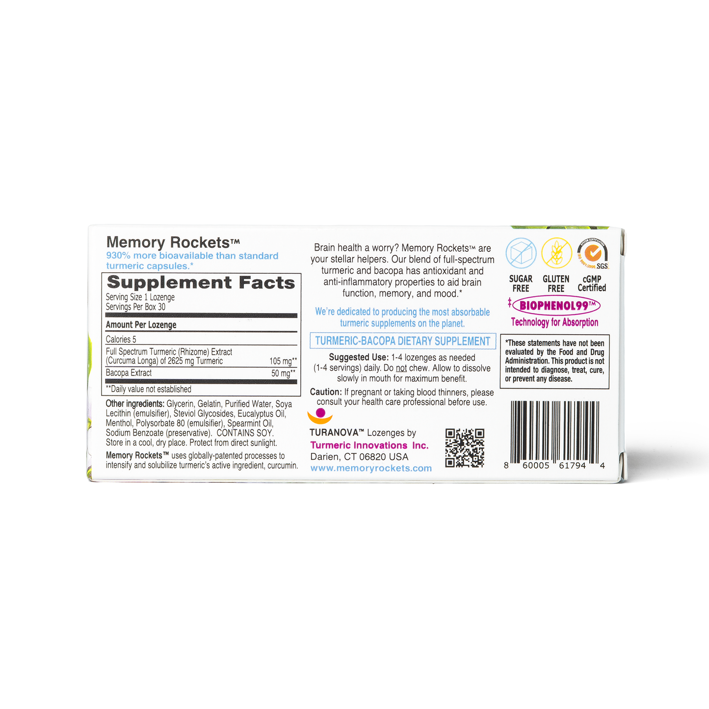 Memory Rockets Lozenges Three Strip Box