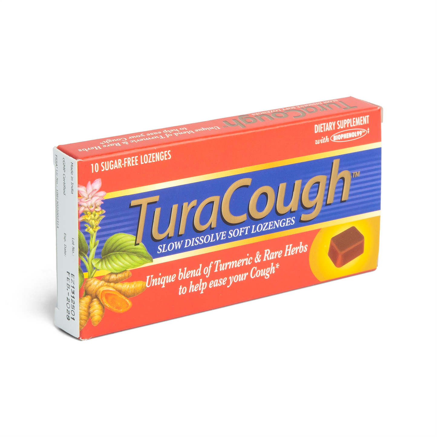 TuraCough Lozenges Single Strip Box