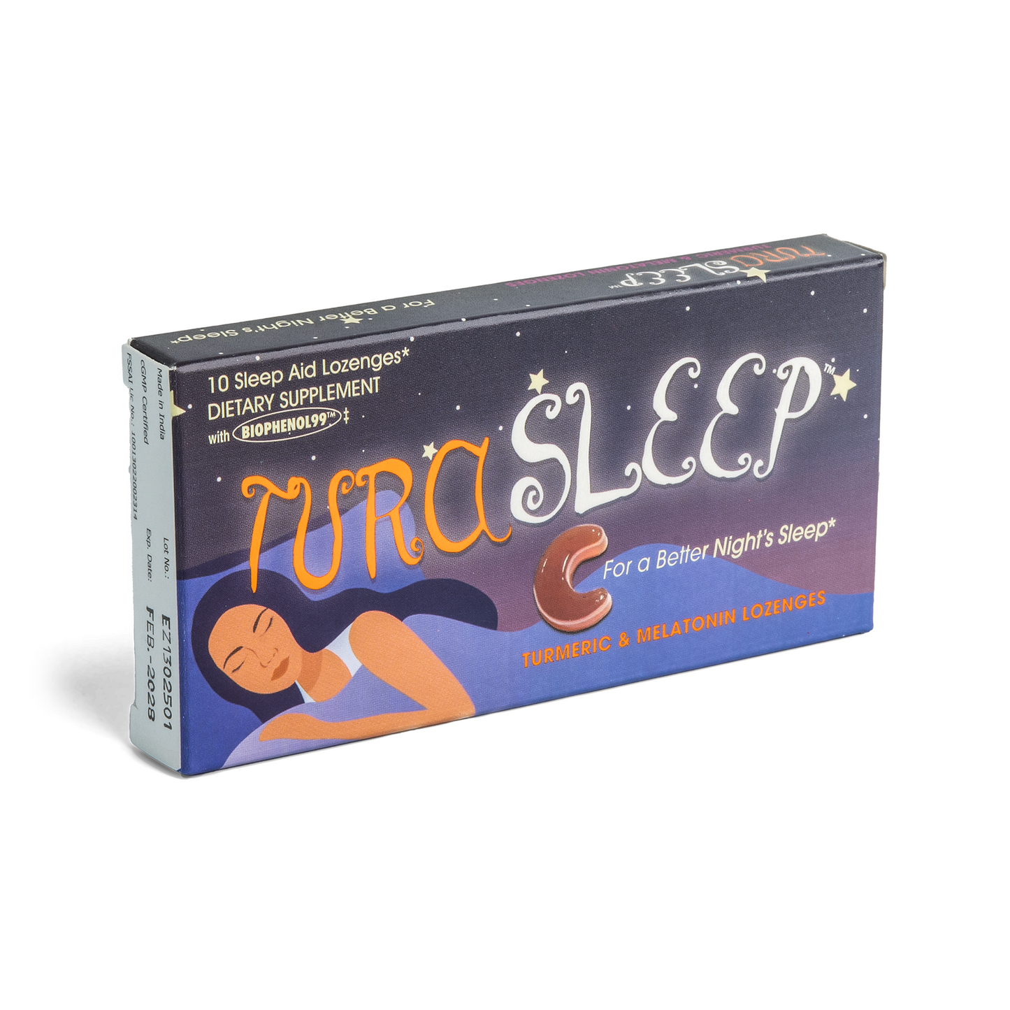 TuraSleep Lozenges Single Strip Box